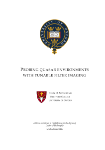 probing quasar environments with tunable filter