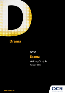 GCSE Drama Topic Pack on Writing Scripts