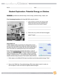 Student Exploration: Potential Energy on Shelves
