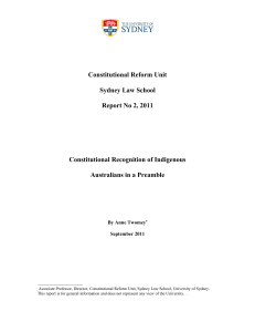 The Preamble and Indigenous Recognition