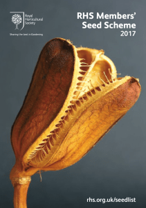 RHS Seed Catalogue 2017