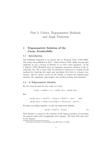 Part 3: Cubics, Trigonometric Methods, and Angle