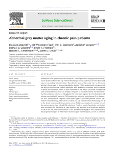 Abnormal gray matter aging in chronic pain patients