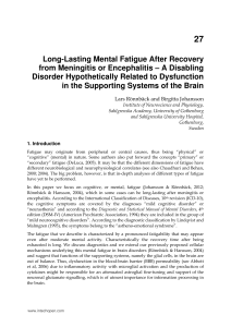 Long-Lasting Mental Fatigue After Recovery from Meningitis or