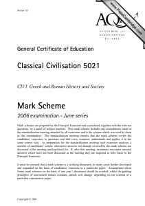 GCE Mark Scheme June 06