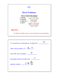 4.3 Word Problems - Madeira City Schools