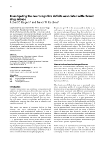 Investigating the neurocognitive deficits associated with chronic