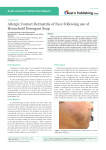 Allergic Contact Dermatitis of Face Following use of Household