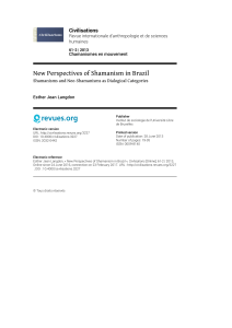 New Perspectives of Shamanism in Brazil - Civilisations