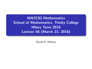 Lecture 56 - TCD Maths