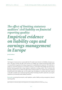 Empirical evidence on liability caps and earnings management in