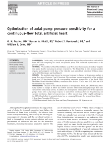 Optimization of axial-pump pressure sensitivity for a