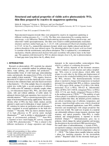 Structural and optical properties of visible active