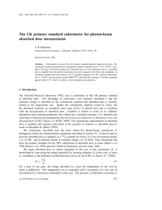 The UK primary standard calorimeter for photon