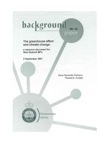 The greenhouse effect and climate change : a