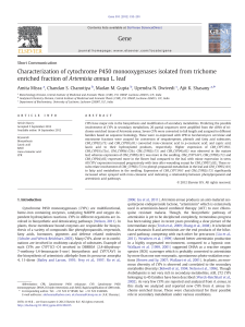 Characterization of cytochrome P450