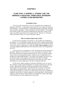 chapter 3 flow past a sphere ii: stokes` law, the bernoulli equation