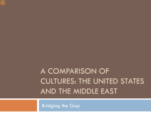 A Comparison of Cultures: The United States and The