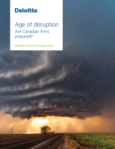 The age of disruption - Are Canadian firms prepared?