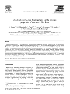 Effects of plasma non-homogeneity on the physical properties of