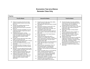 Economics Year-at-a-Glance Semester Class Only