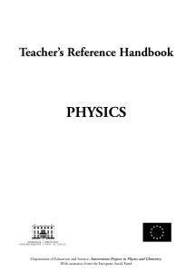 Physics - Leaving Certificate Teachers Reference Handbook (PDF
