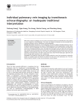 Individual pulmonary vein imaging by transthoracic