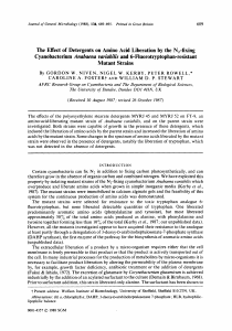 The Effect of Detergents on Amino Acid Liberation by