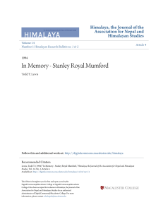 In Memory - Stanley Royal Mumford