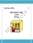 Lab in a Box 1 MICROSCOPE AND CELL