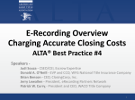 E-Recording Overview Charging Accurate Closing Costs