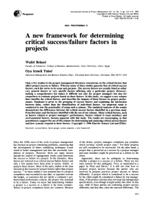 A new framework for determining critical success/failure factors in