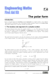 7.4 The polar form