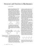 Structure and Function in Biochemistry