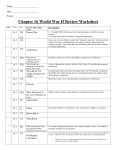 Chapter 16 World War II Review Worksheet