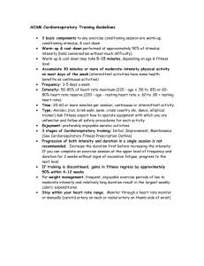 ACSM Cardiorespiratory Training Guidelines