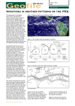 Variations of weather patterns on the ITCZ