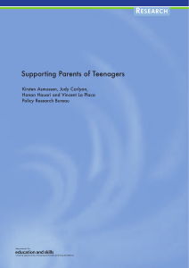 Supporting Parents of Teenagers