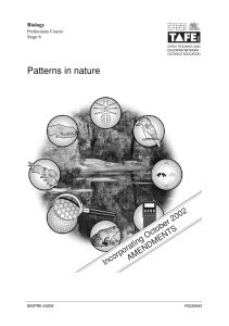 Topic 1 Patterns in Nature