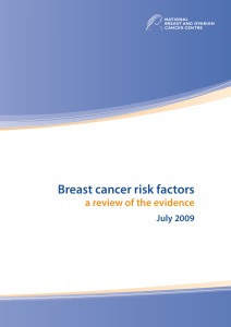 Breast cancer risk factors