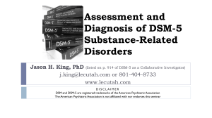 Assessment and Diagnosis of DSM-5 Substance