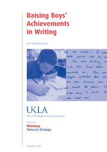 Raising Boys` Achievements in Writing