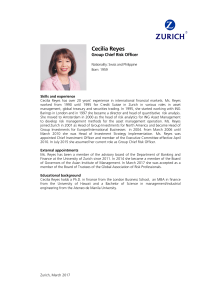 Cecilia Reyes | Chief Risk Officer | Zurich Insurance Group Ltd