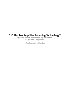 QSC Flexible Amplifier Summing Technology™