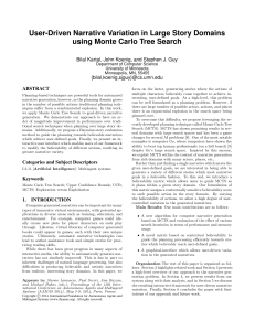 User-Driven Narrative Variation in Large Story Domains using