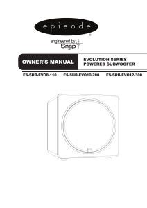 Episode Evolution Series Powered Subwoofer Product