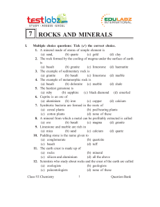 7 rocks and minerals