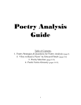 Packet of Poems for Analysis