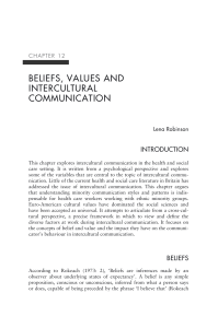 beliefs, values and intercultural communication