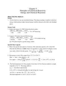 Chapter 5 Principles of Chemical Reactivity: Energy and Chemical